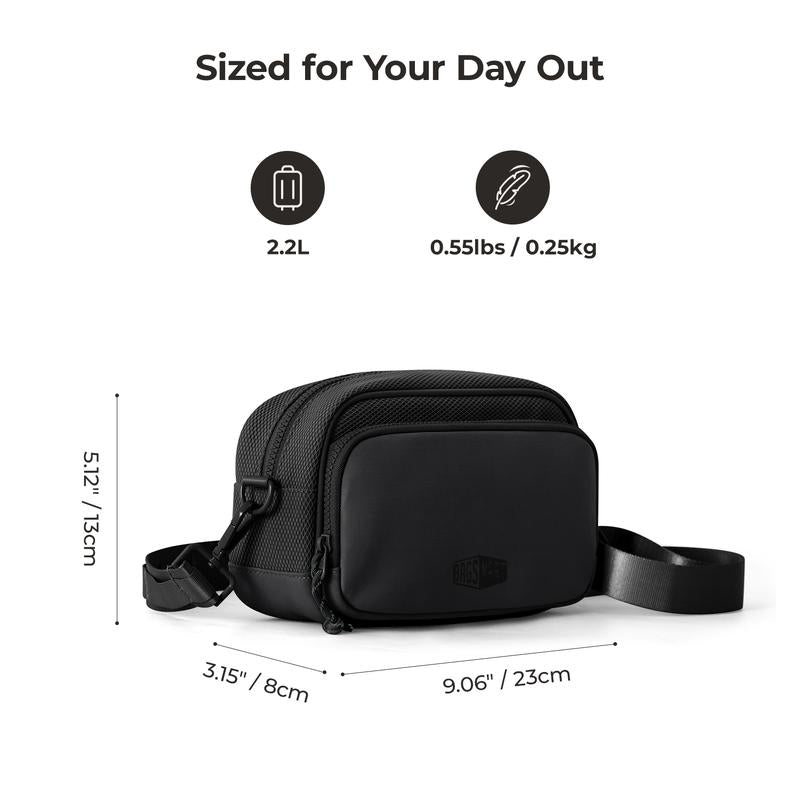 【New In】Bagsmart REIKI 2.2L Compact RFID Crossbody Bag with Detachable Mini Case & Key Leash Machine Washable for Workouts and City Walks Fallfreshness